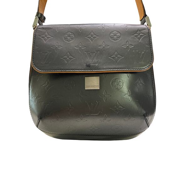 Louis Vuitton Vernis Webster Shoulder Bag Monogram Matte Gray Authentic - Picture 9 of 15